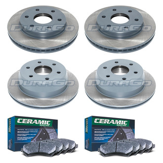 DuraGo® - Titanium Series Plain Front and Rear Brake Kit with Ceramic Pads
