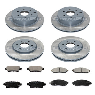 DuraGo® - Titanium Series Plain Front and Rear Brake Kit with Ceramic Pads