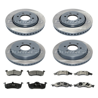 DuraGo® - Titanium Series Plain Front and Rear Brake Kit with Ceramic Pads