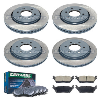 DuraGo® - Titanium Series Plain Front and Rear Brake Kit with Ceramic Pads