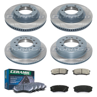 DuraGo® - Titanium Series Plain Front and Rear Brake Kit with Ceramic Pads