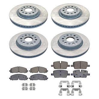 DuraGo® - Titanium Series Plain Front and Rear Brake Kit with Ceramic Pads