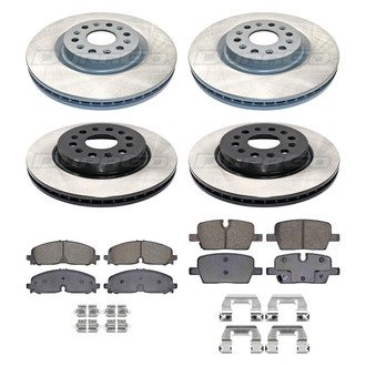DuraGo® - Titanium Series Plain Front and Rear Brake Kit with Ceramic Pads