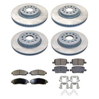 DuraGo® - Titanium Series Plain Front and Rear Brake Kit with Ceramic Pads