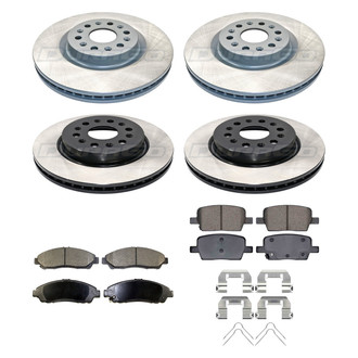 DuraGo® - Titanium Series Plain Front and Rear Brake Kit with Ceramic Pads
