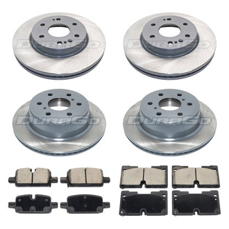 DuraGo® - Titanium Series Plain Front and Rear Brake Kit with Ceramic Pads