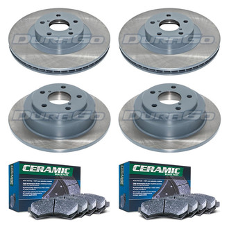 DuraGo® - Titanium Series Plain Front and Rear Brake Kit with Ceramic Pads