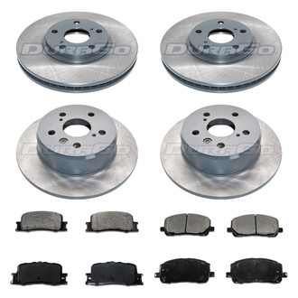 DuraGo® - Titanium Series Plain Front and Rear Brake Kit with Ceramic Pads