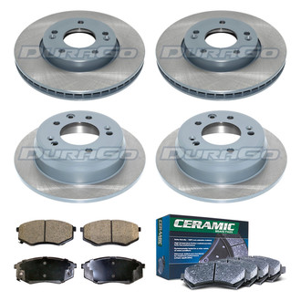 DuraGo® - Titanium Series Plain Front and Rear Brake Kit with Ceramic Pads