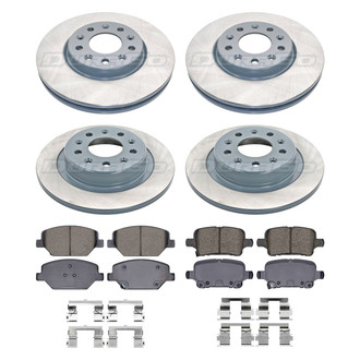 DuraGo® - Titanium Series Plain Front and Rear Brake Kit with Ceramic Pads