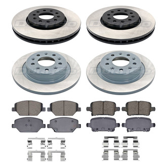 DuraGo® - Titanium Series Plain Brake Kit with Ceramic Pads