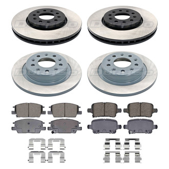 DuraGo® - Titanium Series Plain Brake Kit with Ceramic Pads