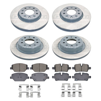 DuraGo® - Titanium Series Plain Front and Rear Brake Kit with Ceramic Pads