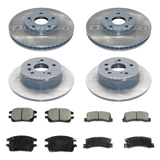 DuraGo® - Titanium Series Plain Front and Rear Brake Kit with Ceramic Pads