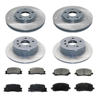 DuraGo® - Titanium Series Plain Front and Rear Brake Kit with Ceramic Pads