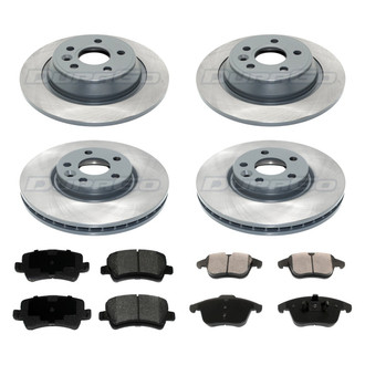 DuraGo® - Titanium Series Plain Front and Rear Brake Kit with Ceramic Pads