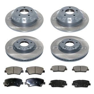 DuraGo® - Titanium Series Plain Front and Rear Brake Kit with Ceramic Pads