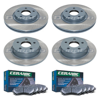 DuraGo® - Titanium Series Plain Front and Rear Brake Kit with Ceramic Pads