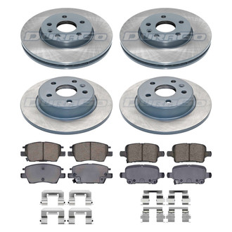 DuraGo® - Titanium Series Plain Front and Rear Brake Kit with Ceramic Pads