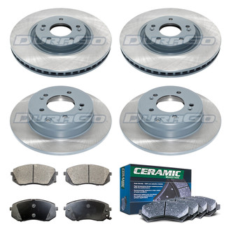 DuraGo® - Titanium Series Plain Front and Rear Brake Kit with Ceramic Pads