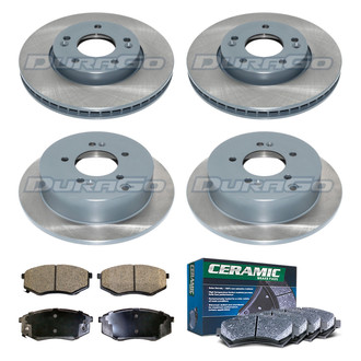 DuraGo® - Titanium Series Plain Front and Rear Brake Kit with Ceramic Pads