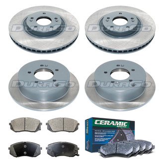 DuraGo® - Titanium Series Plain Front and Rear Brake Kit with Ceramic Pads