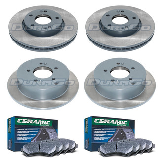 DuraGo® - Titanium Series Plain Front and Rear Brake Kit with Ceramic Pads