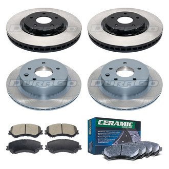 DuraGo® - Titanium Series Plain Front and Rear Brake Kit with Ceramic Pads