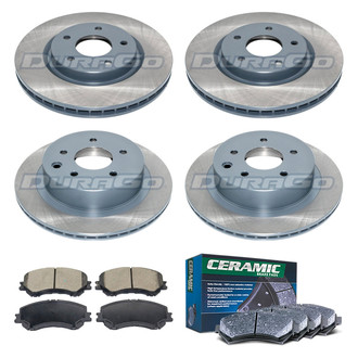 DuraGo® - Titanium Series Plain Front and Rear Brake Kit with Ceramic Pads