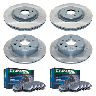 DuraGo® - Titanium Series Plain Front and Rear Brake Kit with Ceramic Pads