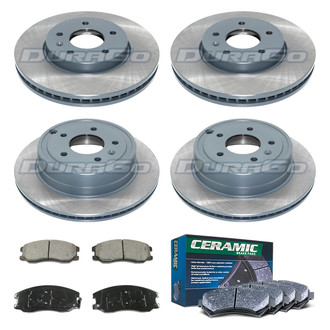 DuraGo® - Titanium Series Plain Front and Rear Brake Kit with Ceramic Pads