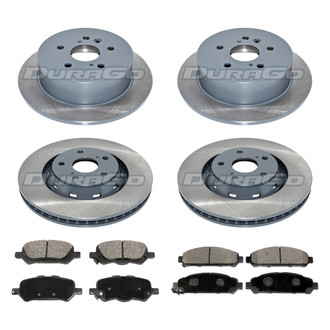 DuraGo® - Titanium Series Plain Front and Rear Brake Kit with Ceramic Pads