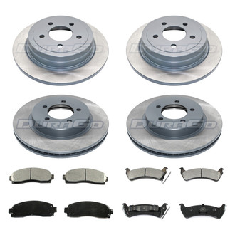 DuraGo® - Titanium Series Plain Front and Rear Brake Kit with Ceramic Pads