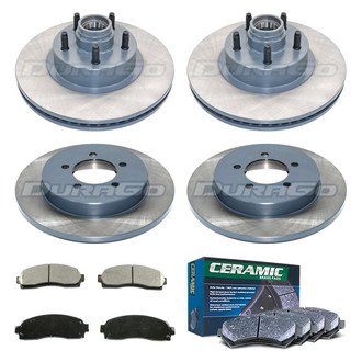 DuraGo® - Titanium Series Plain Front and Rear Brake Kit with Ceramic Pads
