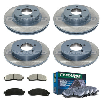 DuraGo® - Titanium Series Plain Front and Rear Brake Kit with Ceramic Pads