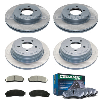 DuraGo® - Titanium Series Plain Front and Rear Brake Kit with Ceramic Pads