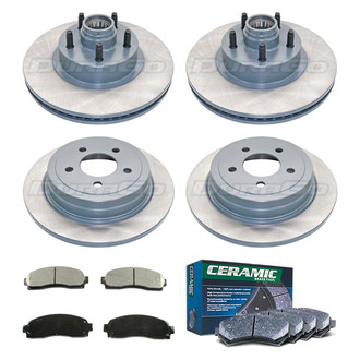 DuraGo® - Titanium Series Plain Front and Rear Brake Kit with Ceramic Pads