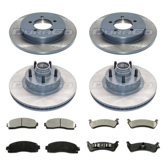 DuraGo® - Titanium Series Plain Front and Rear Brake Kit with Ceramic Pads