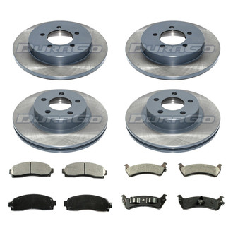 DuraGo® - Titanium Series Plain Front and Rear Brake Kit with Ceramic Pads