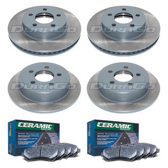 DuraGo® - Titanium Series Plain Front and Rear Brake Kit with Ceramic Pads