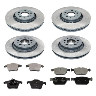 DuraGo® - Titanium Series Plain Front and Rear Brake Kit with Ceramic Pads