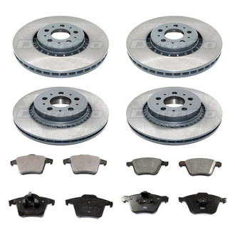 DuraGo® - Titanium Series Plain Front and Rear Brake Kit with Ceramic Pads