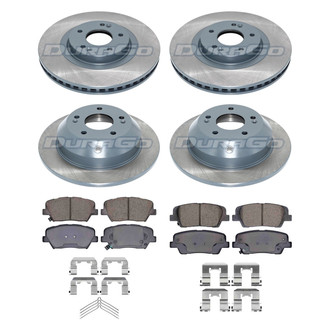 DuraGo® - Titanium Series Plain Front and Rear Brake Kit with Ceramic Pads