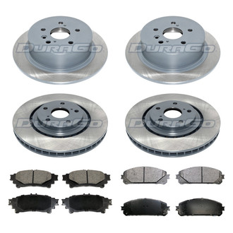 DuraGo® - Titanium Series Plain Front and Rear Brake Kit with Ceramic Pads