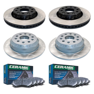 DuraGo® - Titanium Series Plain Front and Rear Brake Kit with Ceramic Pads