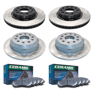 DuraGo® - Titanium Series Plain Front and Rear Brake Kit with Ceramic Pads