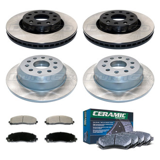 DuraGo® - Titanium Series Plain Front and Rear Brake Kit with Ceramic Pads