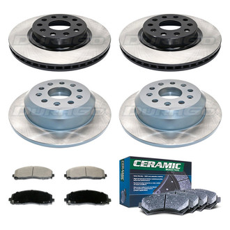 DuraGo® - Titanium Series Plain Front and Rear Brake Kit with Ceramic Pads