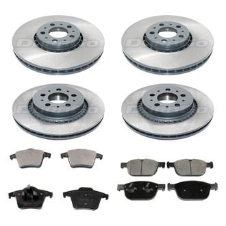 DuraGo® - Titanium Series Plain Front and Rear Brake Kit with Ceramic Pads