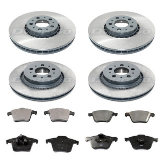 DuraGo® - Titanium Series Plain Front and Rear Brake Kit with Ceramic Pads